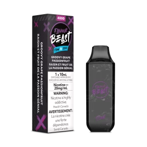 Groovy Grape Passionfruit Iced - Flavour Beast Flow 4000p Rechargeable Disposable Vape