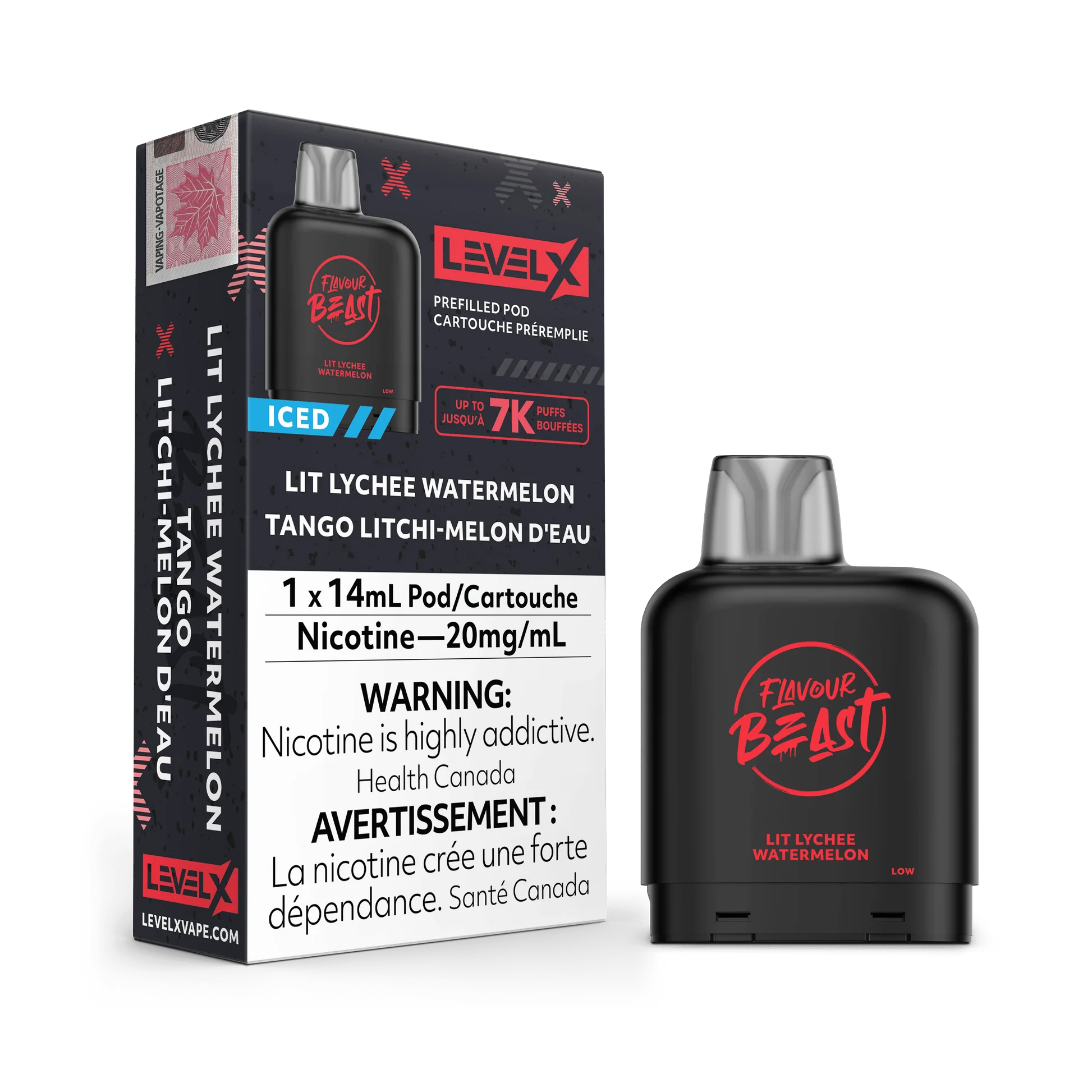 Level X Pod - Flavour Beast: Lit Lychee Watermelon (14mL)