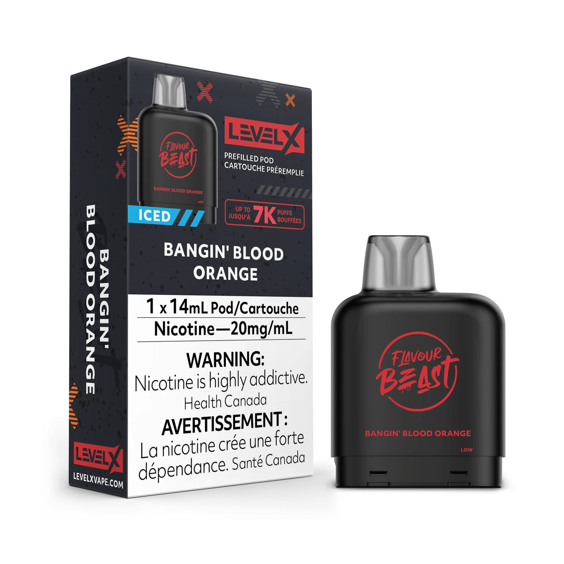Level X Boost Pod - Flavour Beast: Bangin' Blood Orange Iced (14mL)