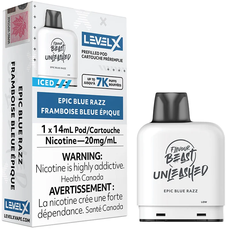 Level X Pod - Flavour Beast Unleashed: Epic Blue Razz (14mL)