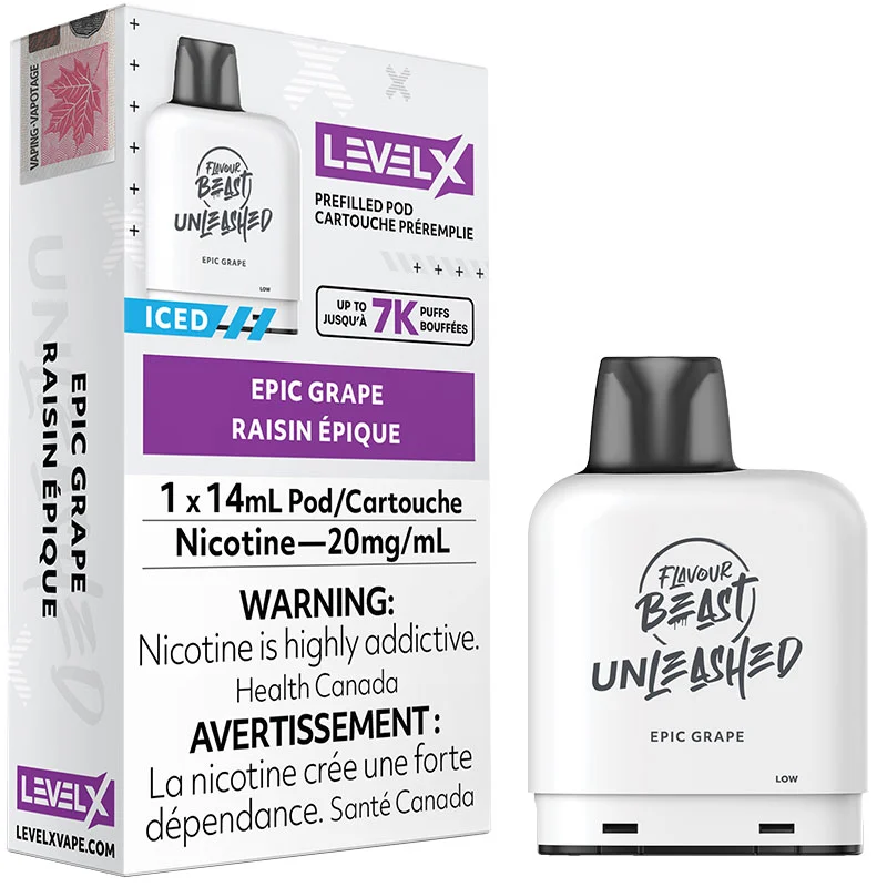 Level X Pod - Flavour Beast Unleashed: Epic Grape (14mL)