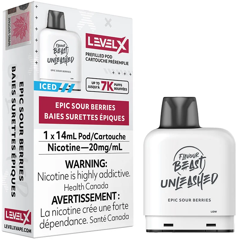 Level X Pod - Flavour Beast Unleashed: Epic Sour Berries (14mL)