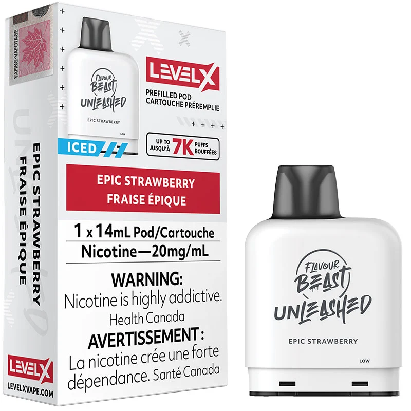 Level X Pod - Flavour Beast Unleashed: Epic Strawberry (14mL)