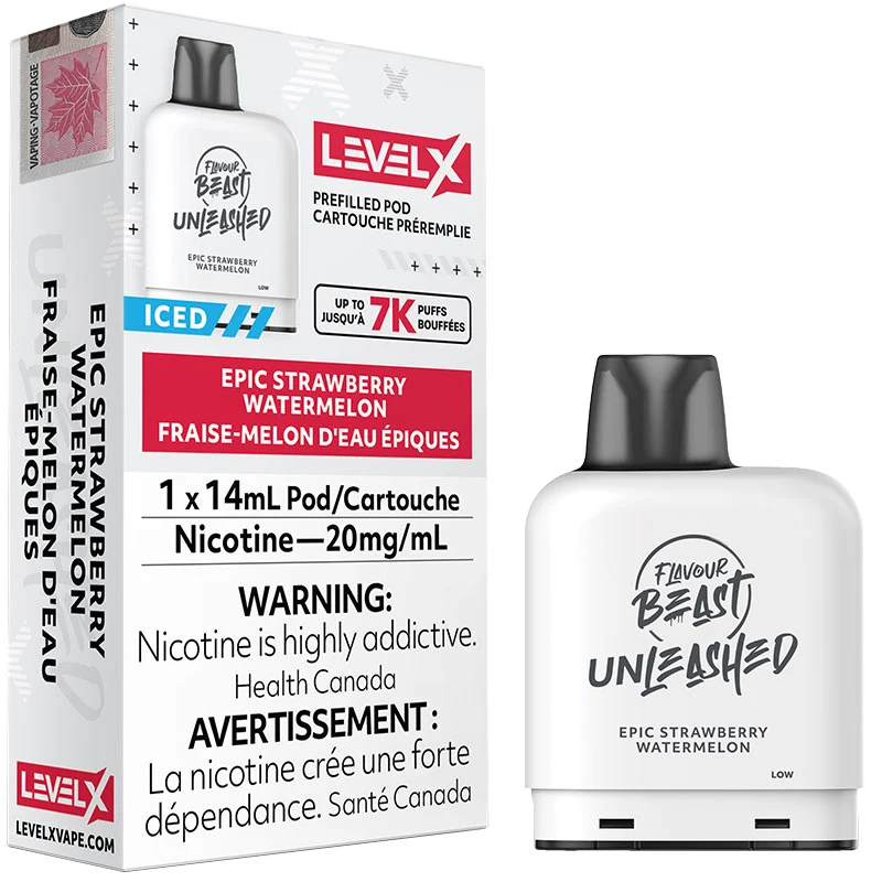 Level X Pod - Flavour Beast Unleashed: Epic Strawberry Watermelon (14mL)