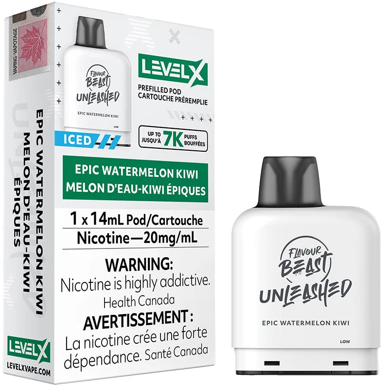 Level X Pod - Flavour Beast Unleashed: Epic Watermelon Kiwi (14mL)